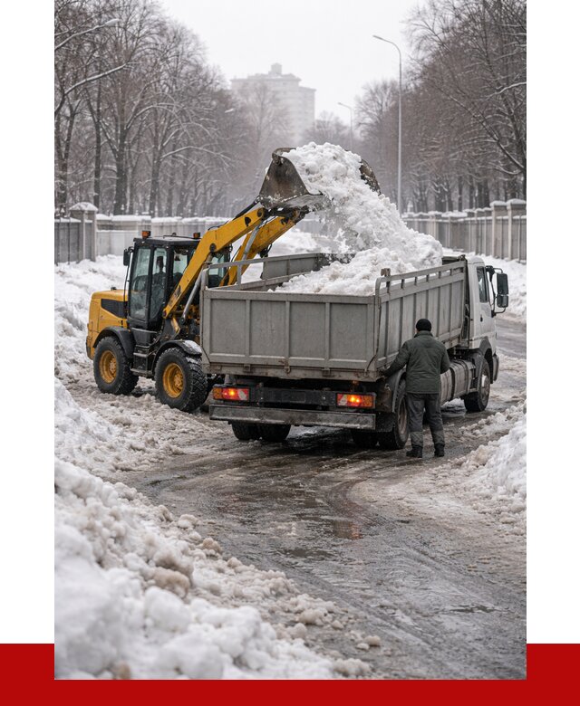 Вывоз снега с погрузкой в Курске от 3648 р. ПРОНЕРУДКус