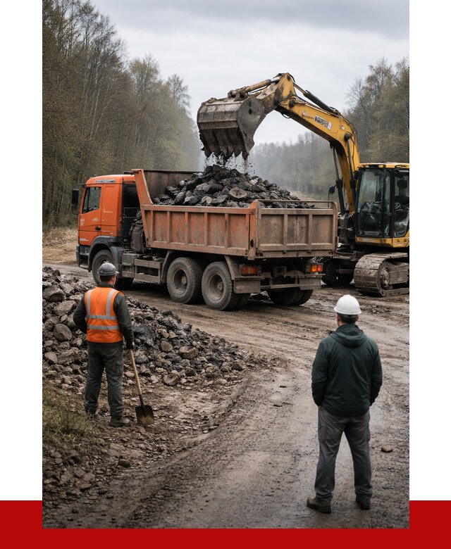 Вывоз асфальта в Курске от 4691 р. самосвалом ПРОНЕРУДКус