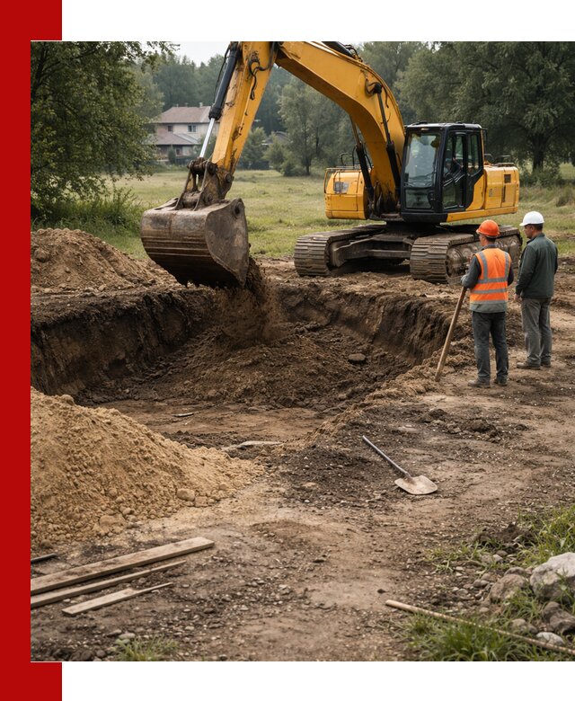 Рытье котлована под фундамент в Курске (быстро и недорого)