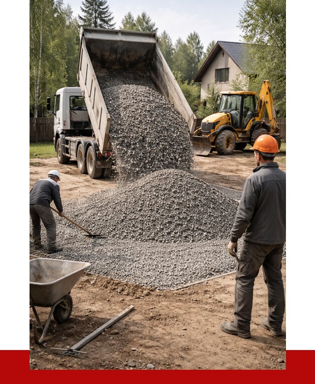 Отсыпка участка щебнем в Курске от 6776 р. ПРОНЕРУДКус