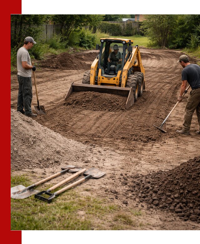 Планировка участка грунтом с вывозом и доставкой в Курске
