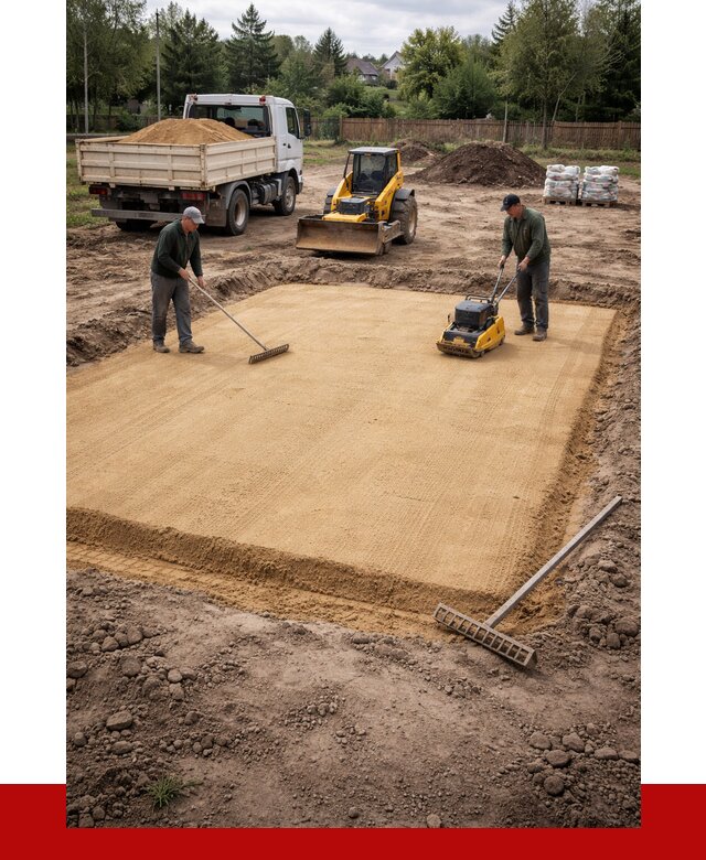 Устройство песчаной подушки в Курске от 4691 р. ПРОНЕРУДКус