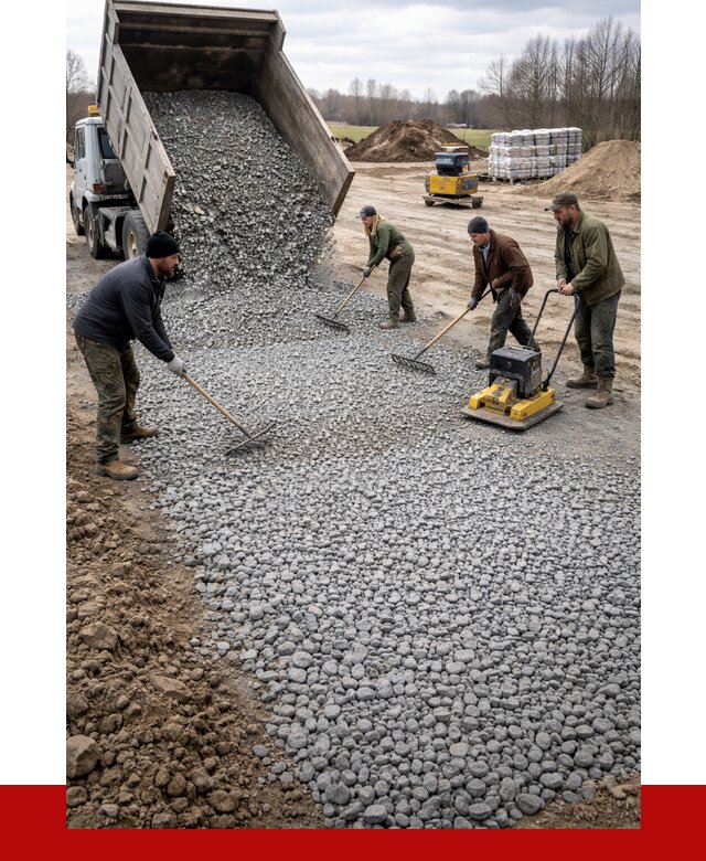 Устройство щебеночной подушки в Курске от 4691 р. ПРОНЕРУДКус
